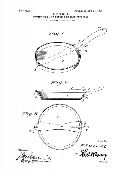 Magnusson, Andreas: Bratpfanne Patent 1907