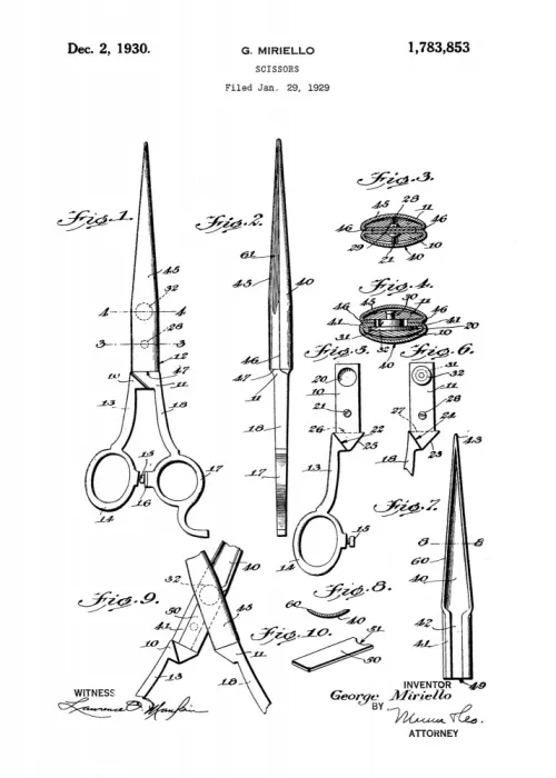 Magnusson, Andreas: Scissors Patent 1929