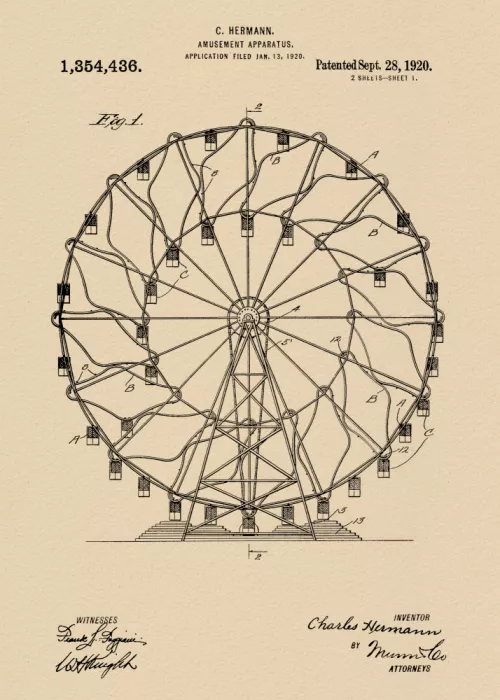 Magnusson, Andreas: Vergnügungsapparat Patent 1920
