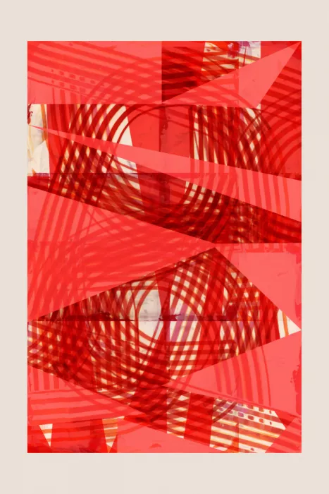 cartissi: Tejido geométrico rojo n.º 1