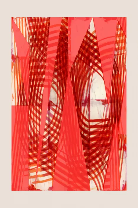 cartissi: Tejido geométrico rojo nº 2