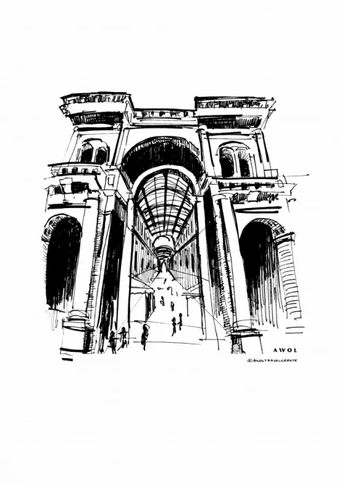 Alex, Art Awol: Milán, Italia Arte urbano: Galleria Vittore Emanuele