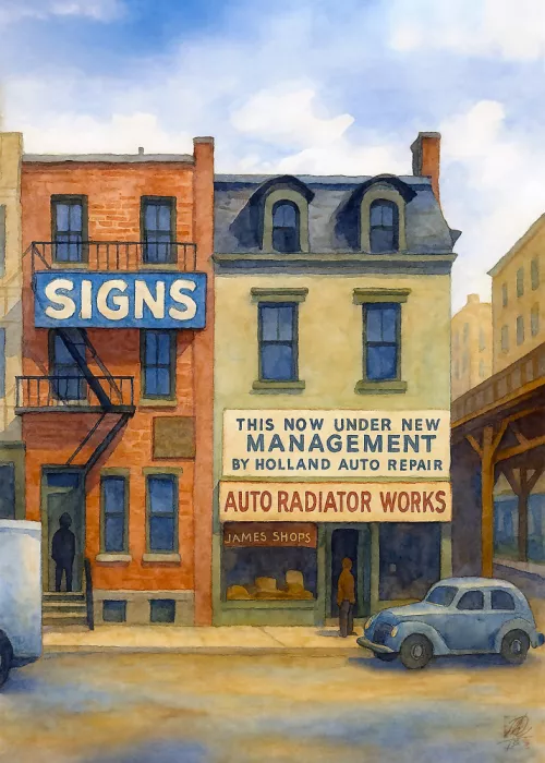 Russo, Osvaldo: Calle de Nueva York años 50