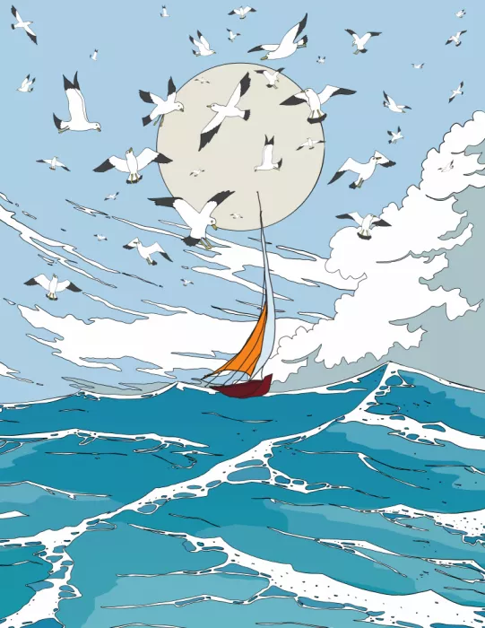 Nicholas: Paesaggio marino e Gabbiani