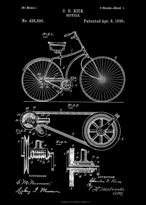 Magnusson, Andreas: Fahrrad-Patent 1890
