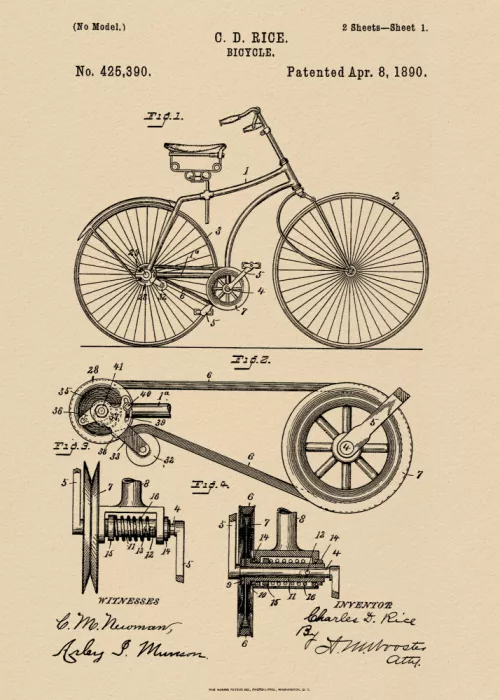 Magnusson, Andreas: Bicycle Patent 1890