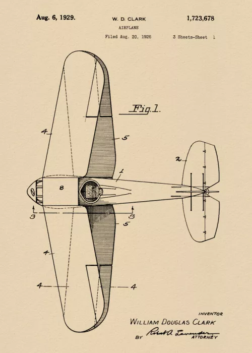 Magnusson, Andreas: Flugzeug Patent 1926