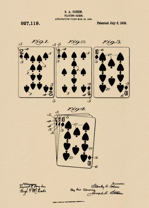 Magnusson, Andreas: Patente de Naipes 1909