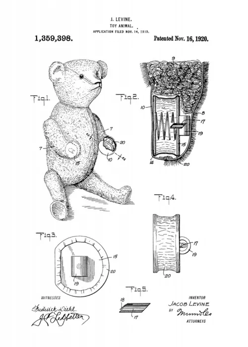 Magnusson, Andreas: Teddybär Patent 1920