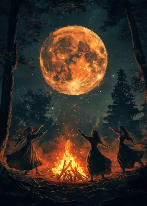 Jaszke, Justyna: Dancing Witches Halloween Scene (3)
