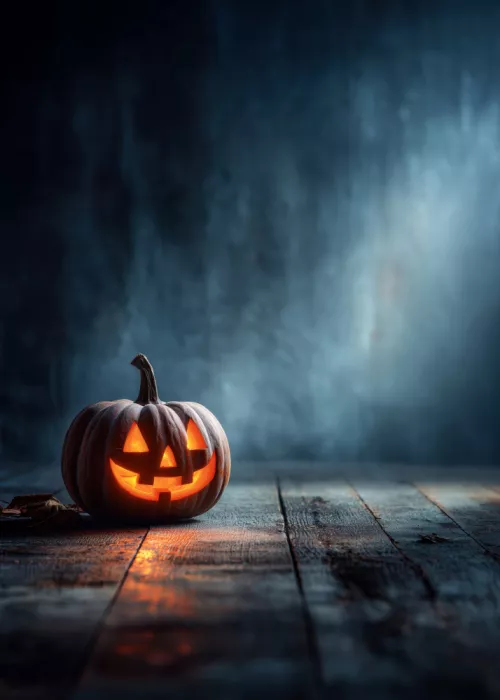 Jaszke, Justyna: Lantern Pumpkin Halloween Scene (1)