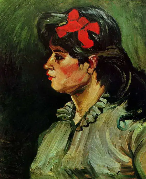 Gogh, Vincent van: Žena s červenou mašlí