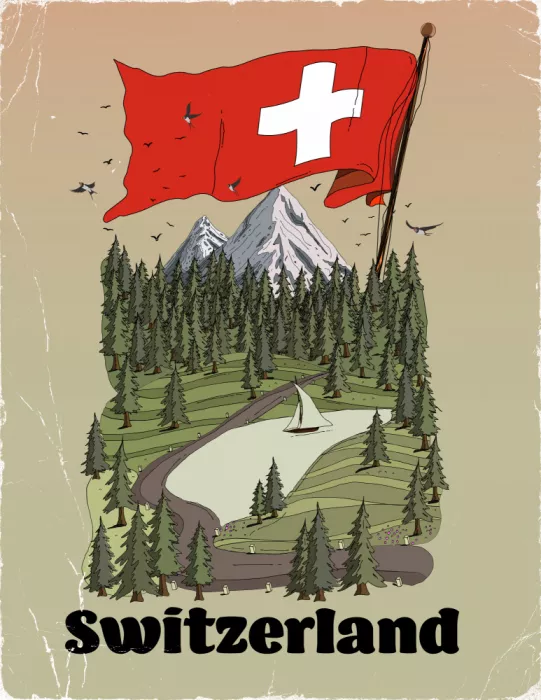 Nicholas: Schweiz Reiseplakat