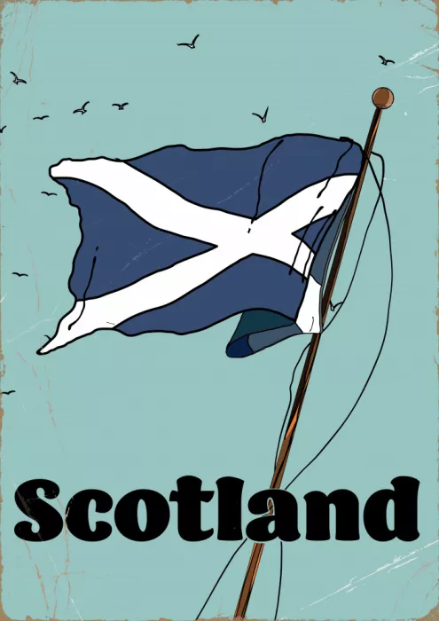 Nicholas: Póster de viaje de la bandera de Escocia