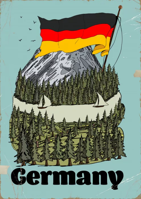 Nicholas: Cartel de viaje vintage Alemania