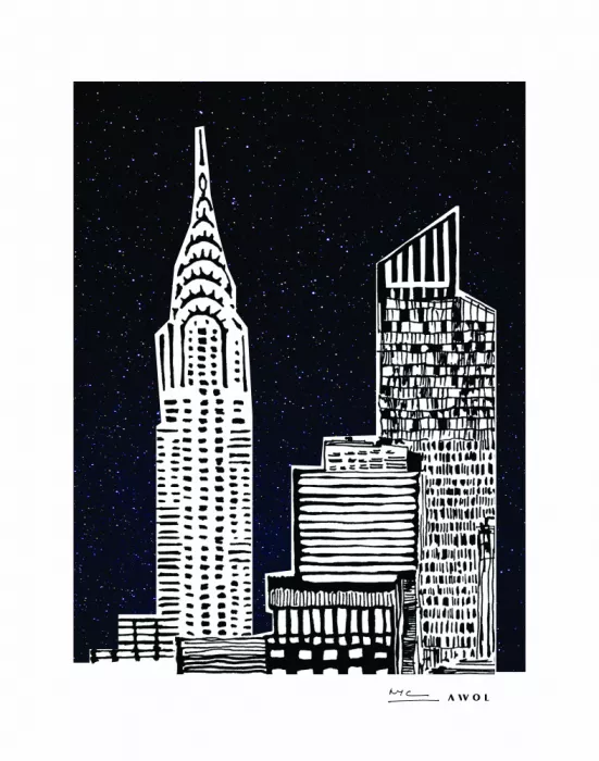 Alex, Art Awol: Manhattan v noci: Panorama New Yorku