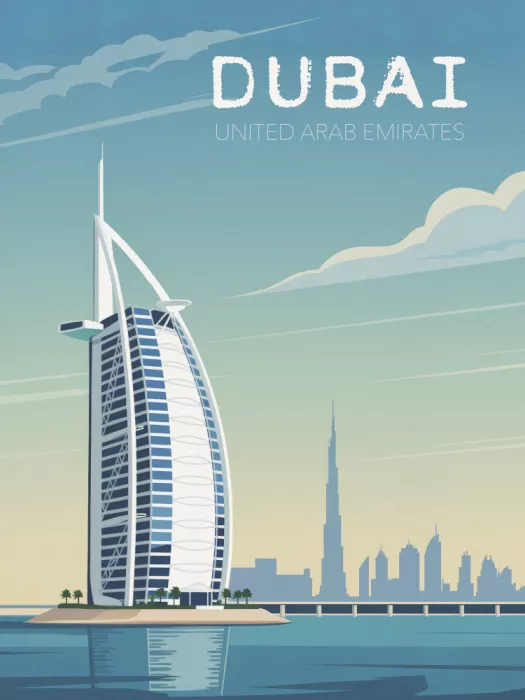 Magnusson, Andreas: Dubai-Reiseplakat