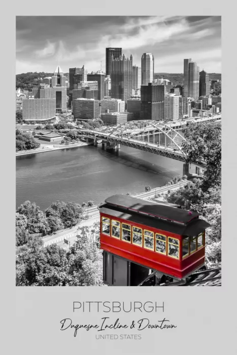 Viola, Melanie: A fuoco: Skyline di Pittsburgh con la Duquesne Incline | ColorKey