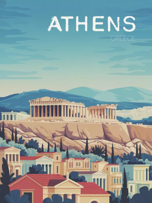 Magnusson, Andreas: Athen-Reiseplakat