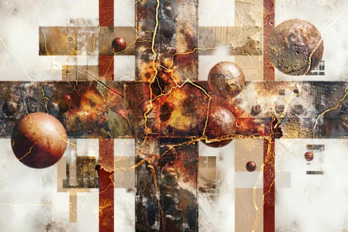Kulik, Rafal: Art abstrait illustration vintage 36