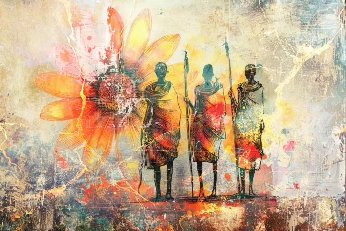 Kulik, Rafal: Africké umění Vintage Ilustrace 12