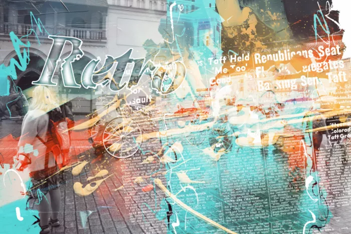 Kulik, Rafal: Collage Abstraktion Kunst Vintage 75