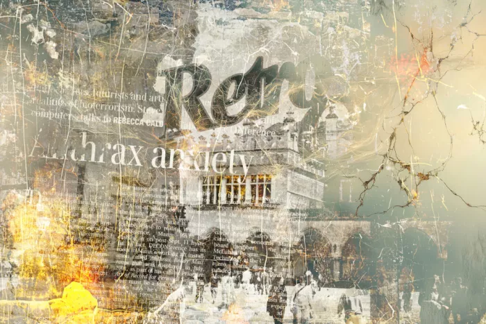 Kulik, Rafal: Collage Abstraktion Kunst Vintage 80