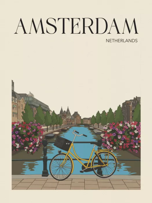 Magnusson, Andreas: Cartel de viaje Amsterdam
