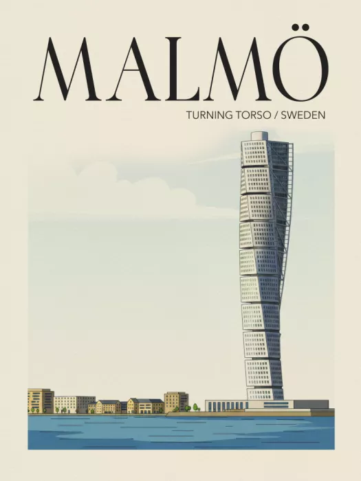 Magnusson, Andreas: Malmö Travel Poster