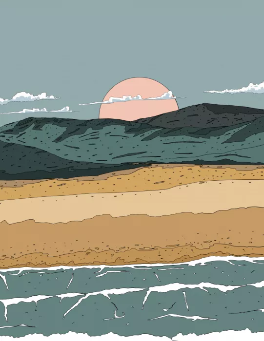 Nicholas: Paisaje de playa australiano