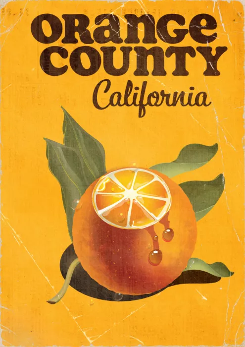 Nicholas: Cartel de viaje Orange County California
