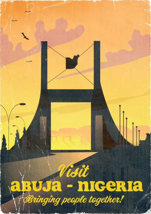 Nicholas: Abuja Nigeria Vintage-Reiseplakat