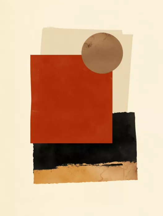 Imaginative: Layered Shapes – Geometric Abstract Wall Art