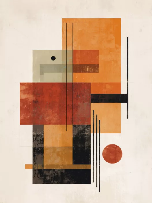 Imaginative: Shades of Retro – Warm Geometric Abstract