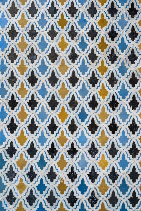 Photolovers: Colorful tiles on the wall in Morocco