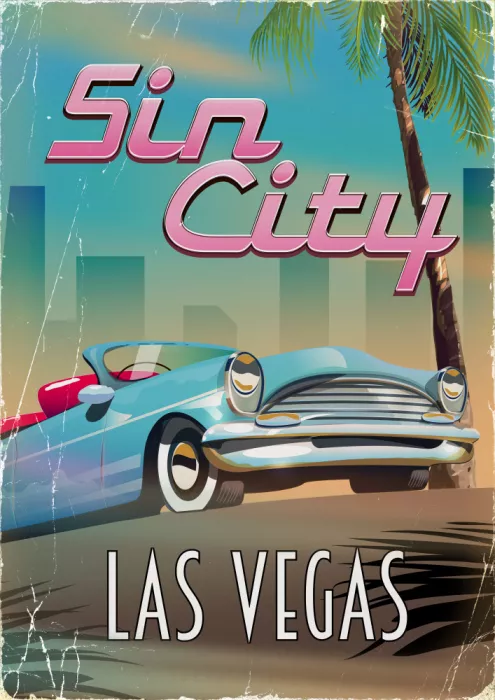 Nicholas: Sin City Las Vegas Cartel de viaje