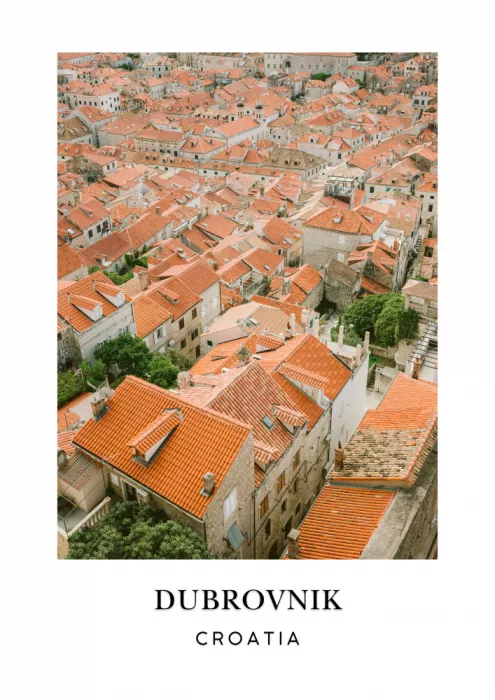 Zwart, Raisa: Roofs of Dubrovnik Travel Poster