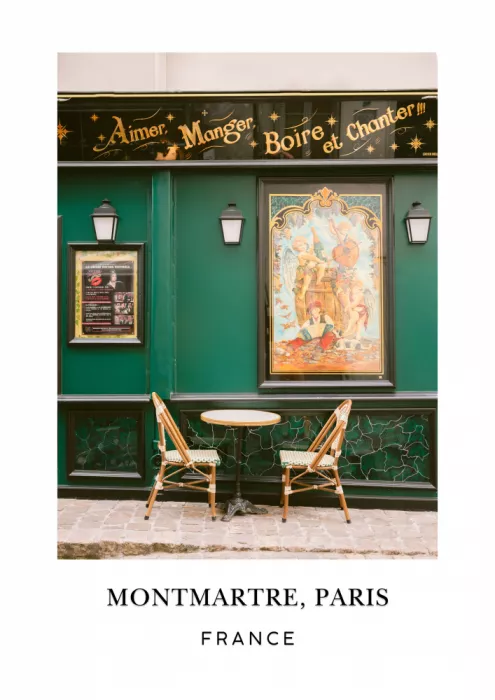 Zwart, Raisa: Montmartre Paris Frankreich Reiseplakat