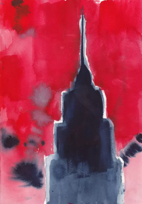 Bragg, Janel: Empire State Building en Rojo