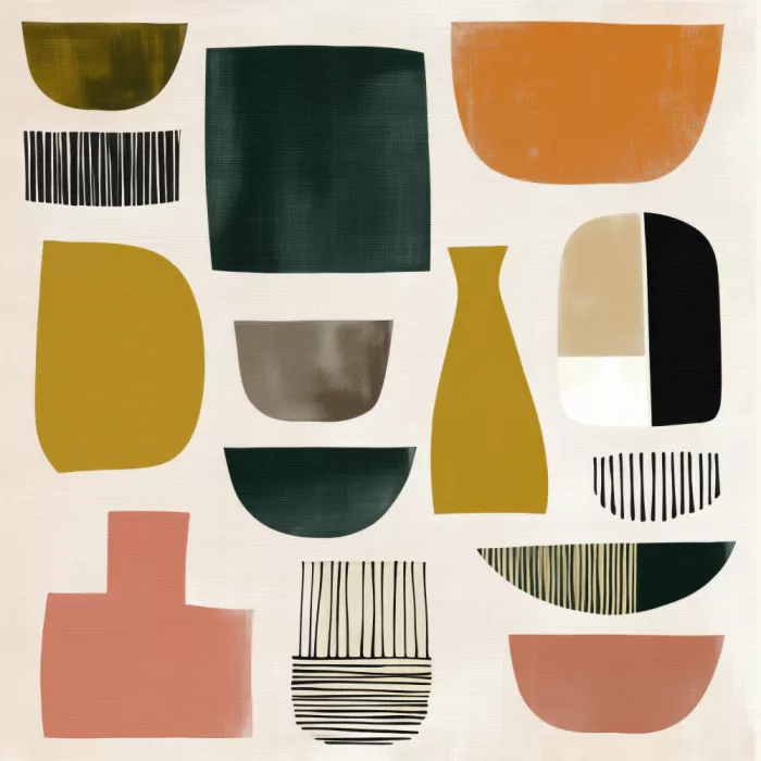 Imaginative: Still Life – Abstract Shapes in Earth Tones