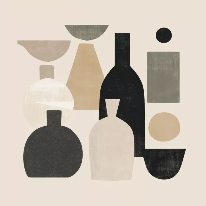 Imaginative: Boho Still Life – Abstract Shapes in Neutral Tones