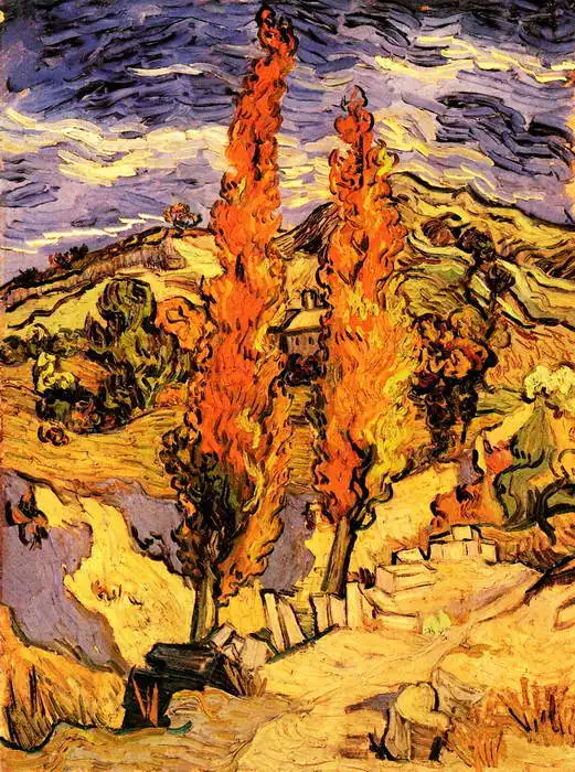 Gogh, Vincent van: Topoly u silnice