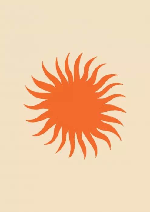 Illustrations, Green Ivy: Tirage Orange Soleil par Ivy Green Illustrations