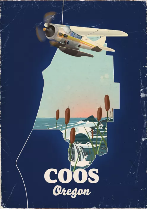 Nicholas: Cartel de viaje Coos Oregon