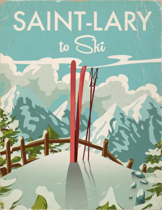 Nicholas: Cartel de Esquí Saint Lary