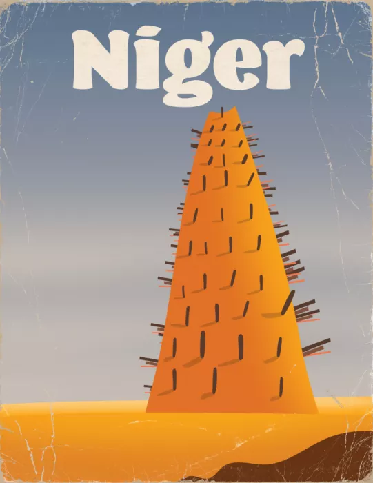 Nicholas: Niger Affiche de voyage vintage