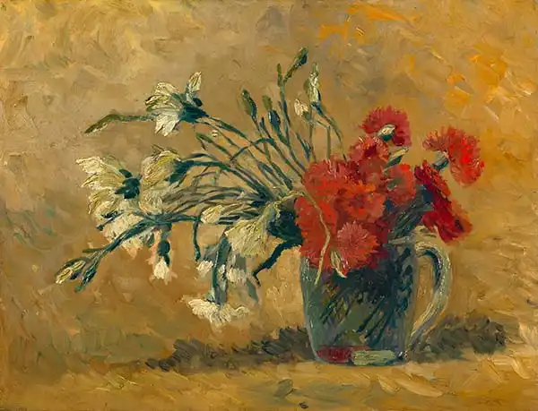 Gogh, Vincent van: Červené a bílé karafiáty