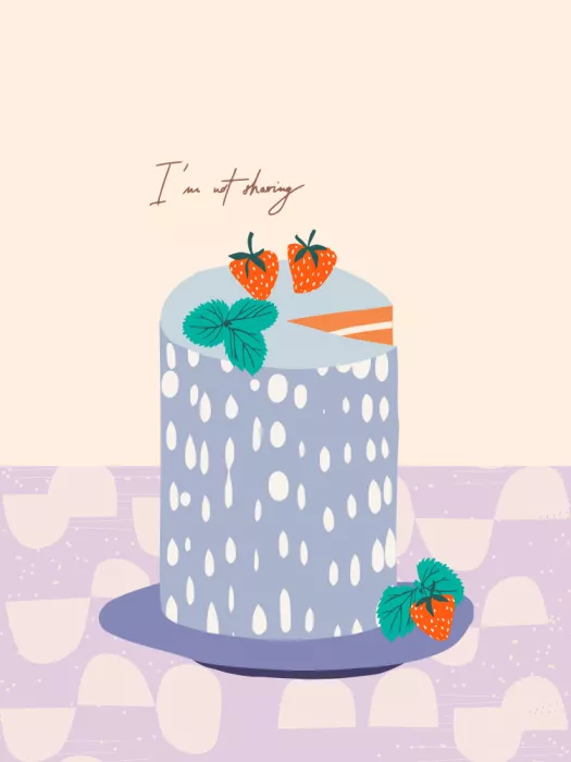 Annick: I´m not sharing cake