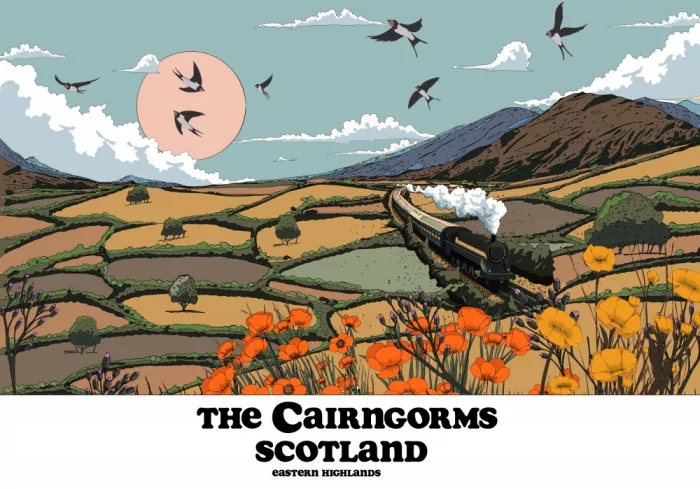 Nicholas: The Cairngorms Scotland Rail Poster
