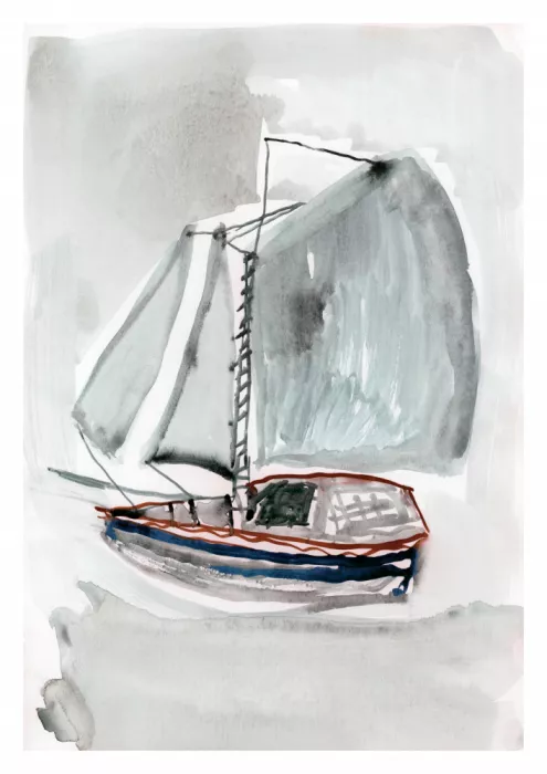 cartissi: Velas en la niebla - Esbozo marino